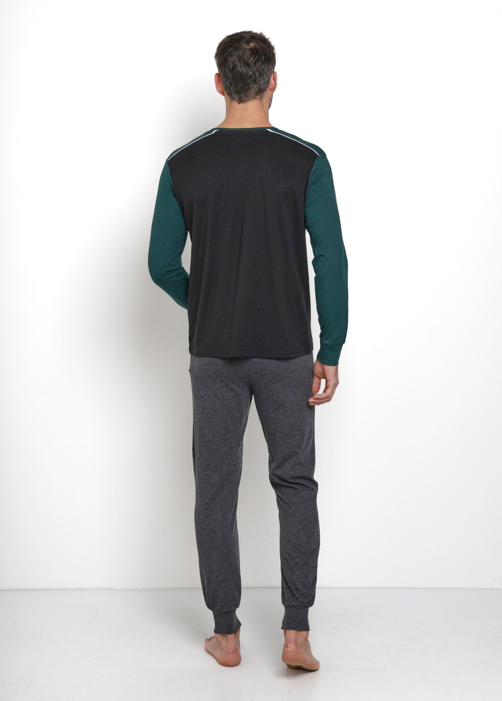 Pijama_de_manga_larga_con_puños_acanalados_Gris_DO1_slim