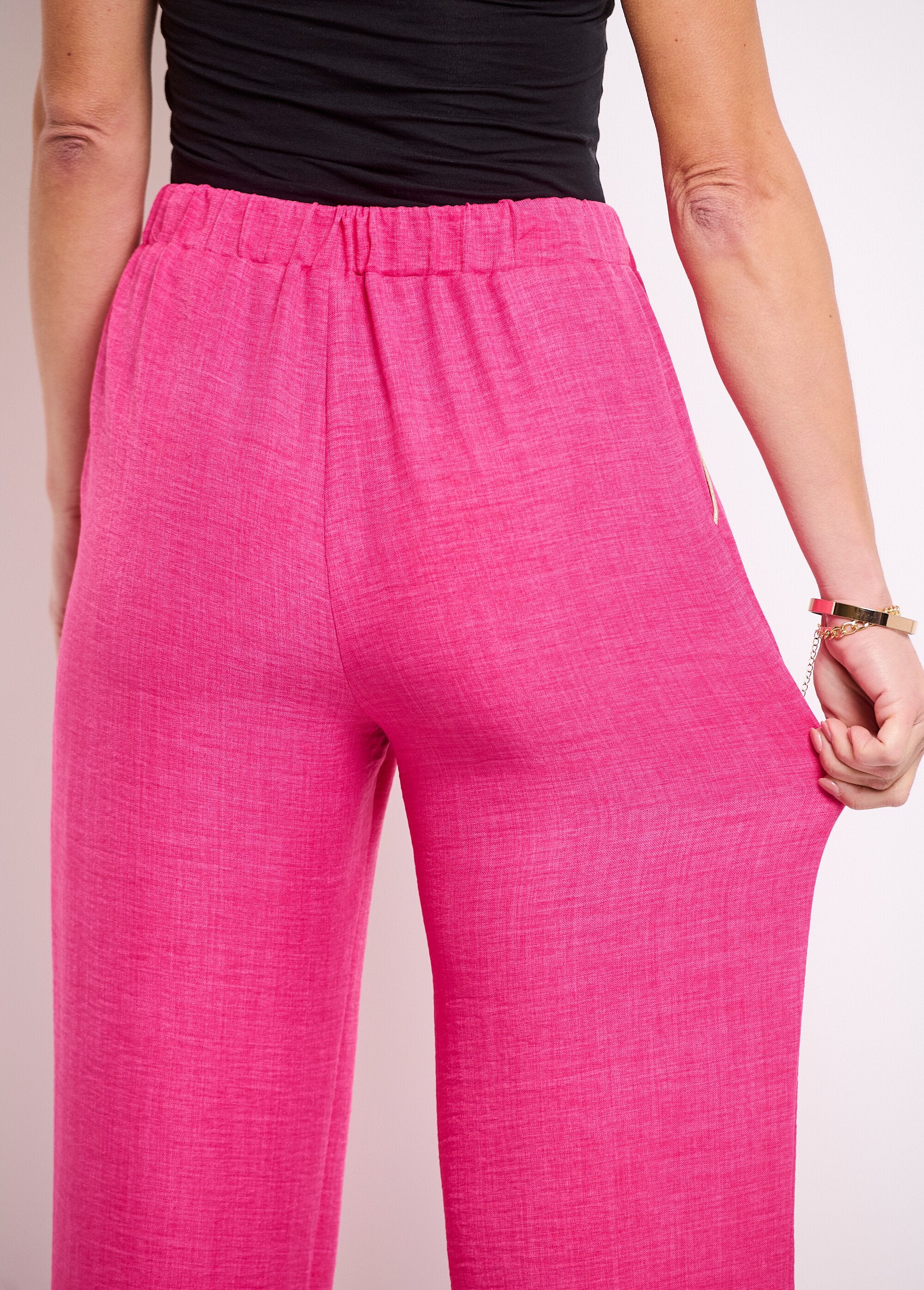 Pantalón_efecto_lino_con_cintura_elástica_ancha_Rosa_DE1_slim