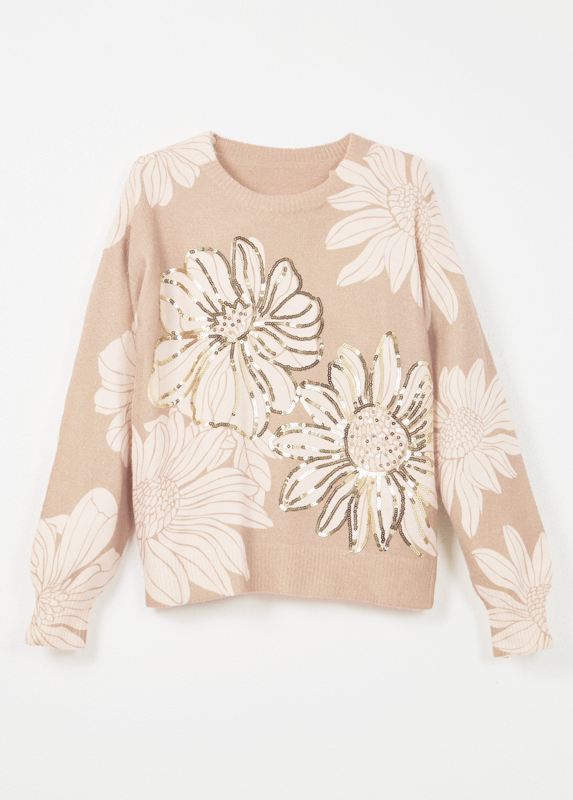 Suéter_fino_con_estampado_floral_y_lentejuelas_y_cuello_redondo._Beige_AP1_slim