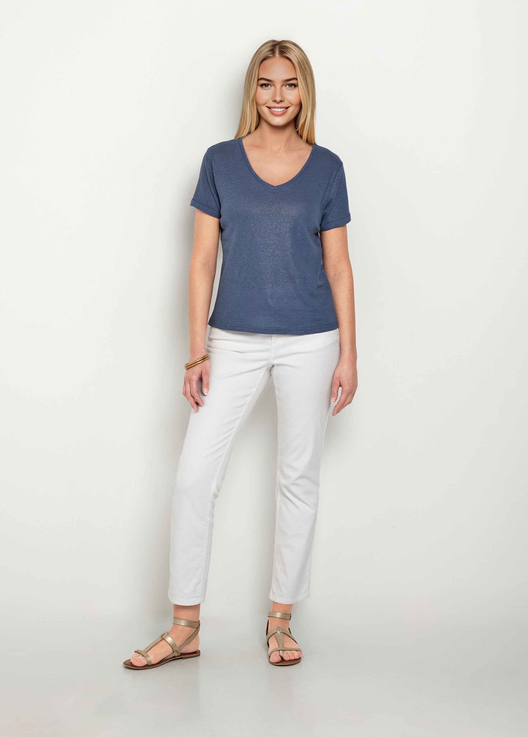 Camiseta_de_malla_metalizada,_algodón_y_lino._Azul_SF1_slim