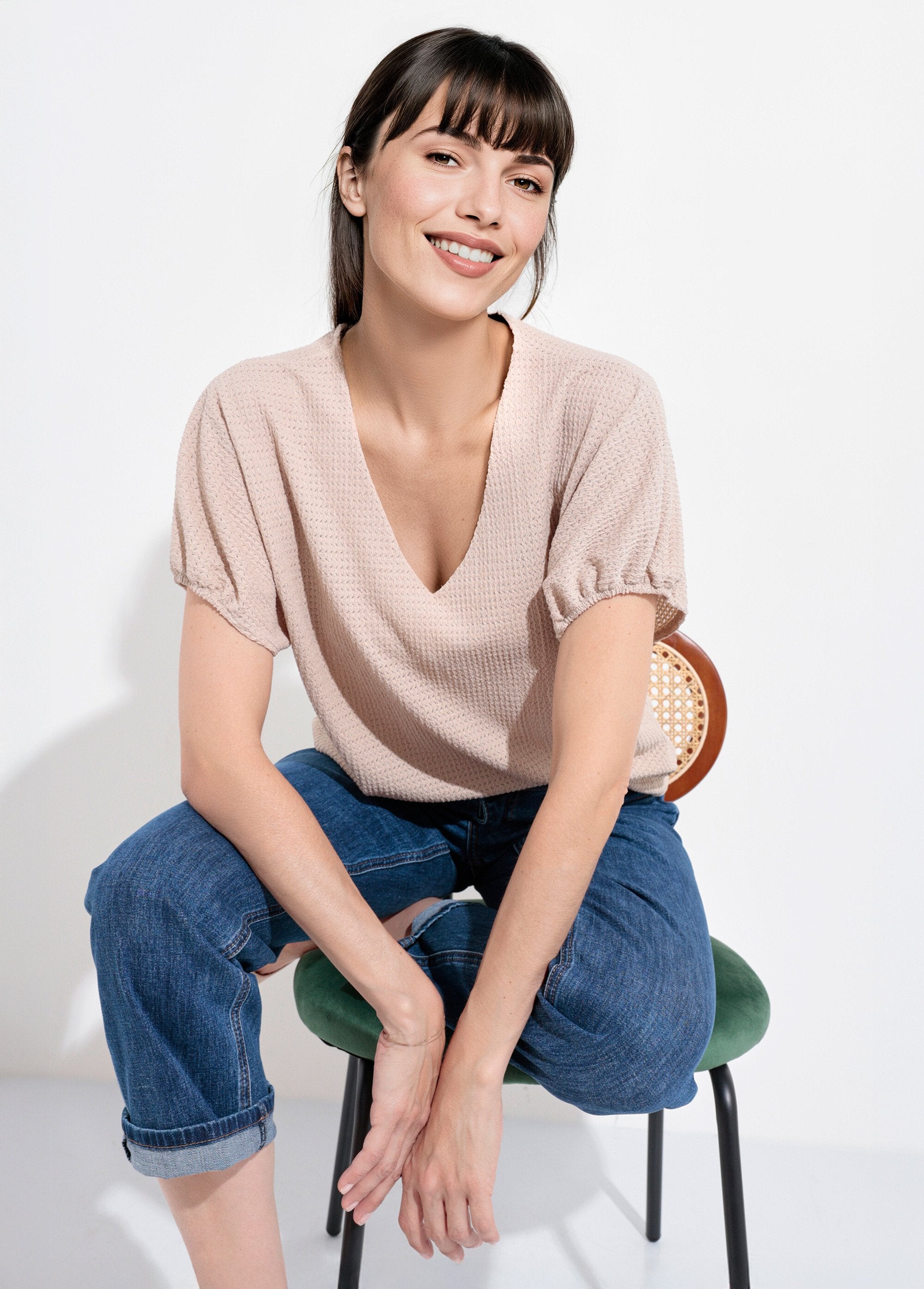 Camiseta_texturizada_con_mangas_elásticas_Cadena_SF1_slim