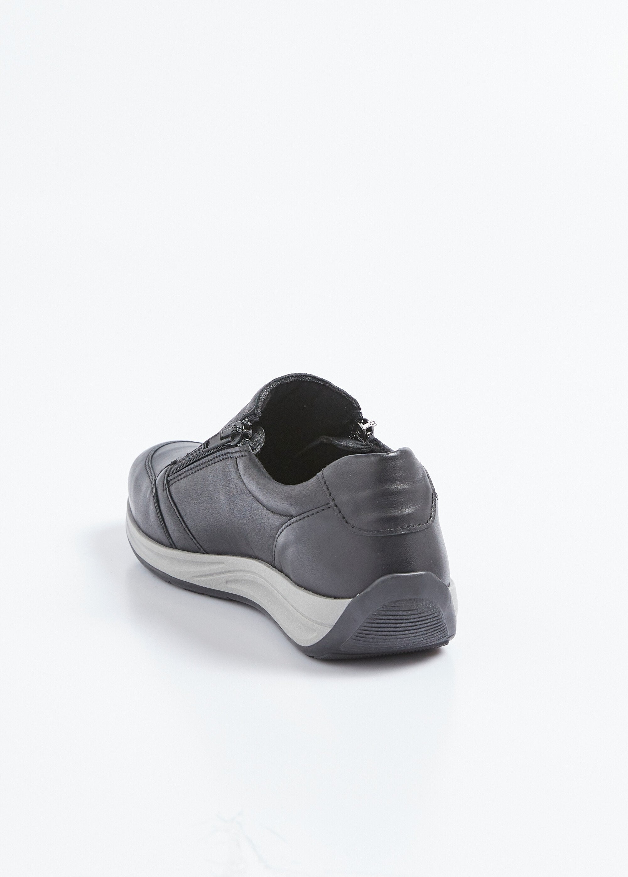 Baskets_cuir_zippées_grande_largeur_Noir_DO1_slim