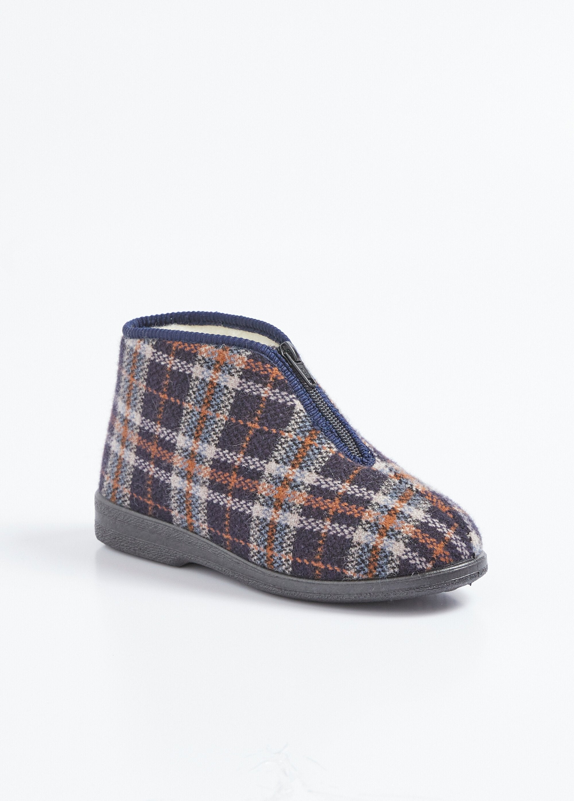 Zapatillas_altas_con_cremallera_y_ancho_confort_escocés_Marina_FA1_slim