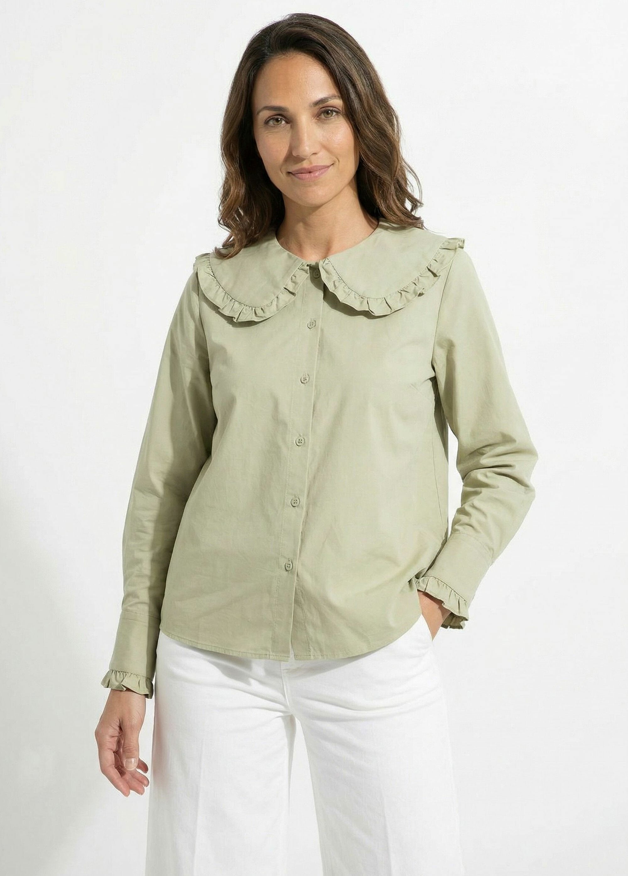 Blusa_con_cuello_Peter_Pan_plisado_Caqui_FA1_slim