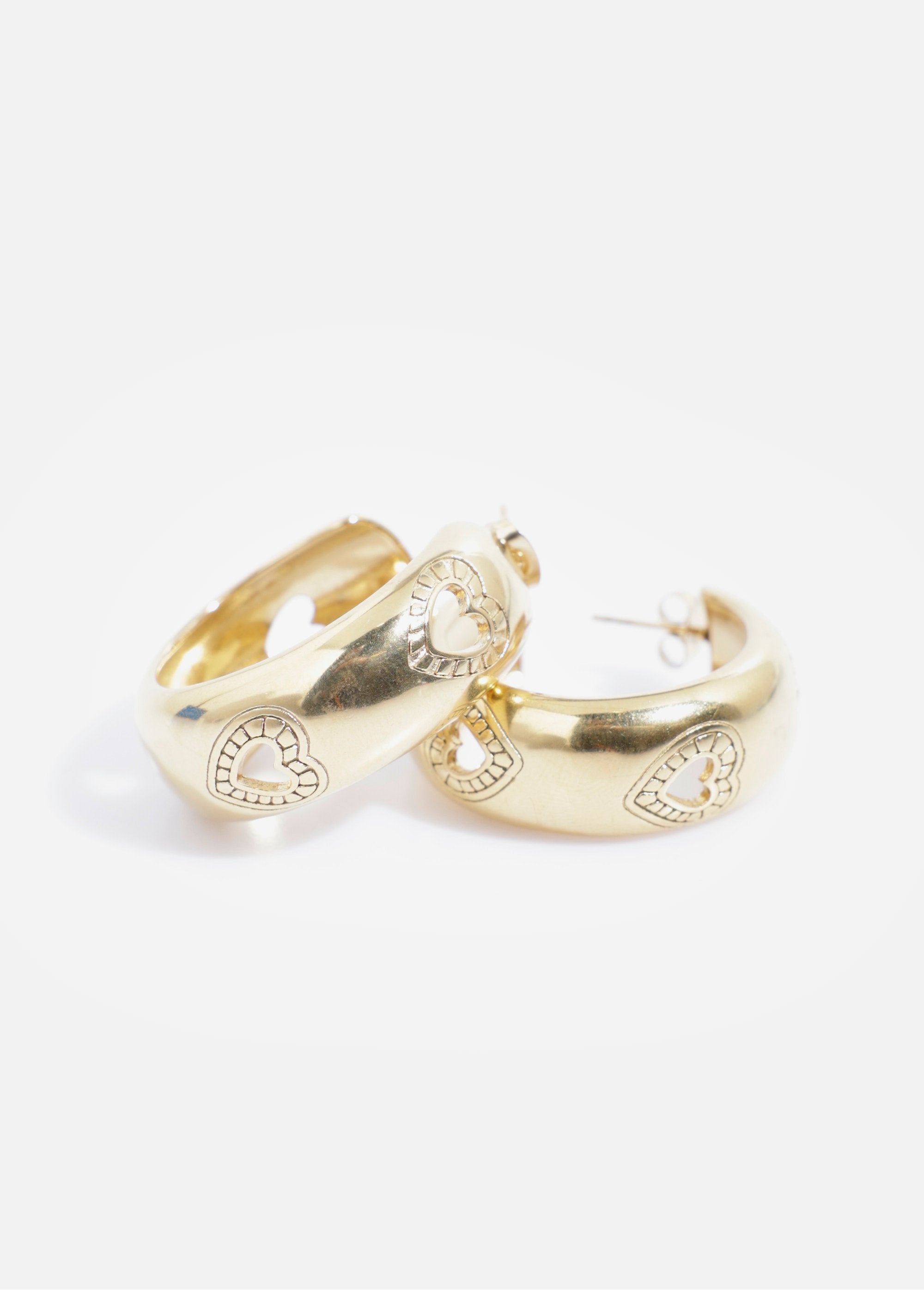 Pendientes_de_aro_de_acero_inoxidable_con_estampado_de_corazón_Dorado_FA1_slim
