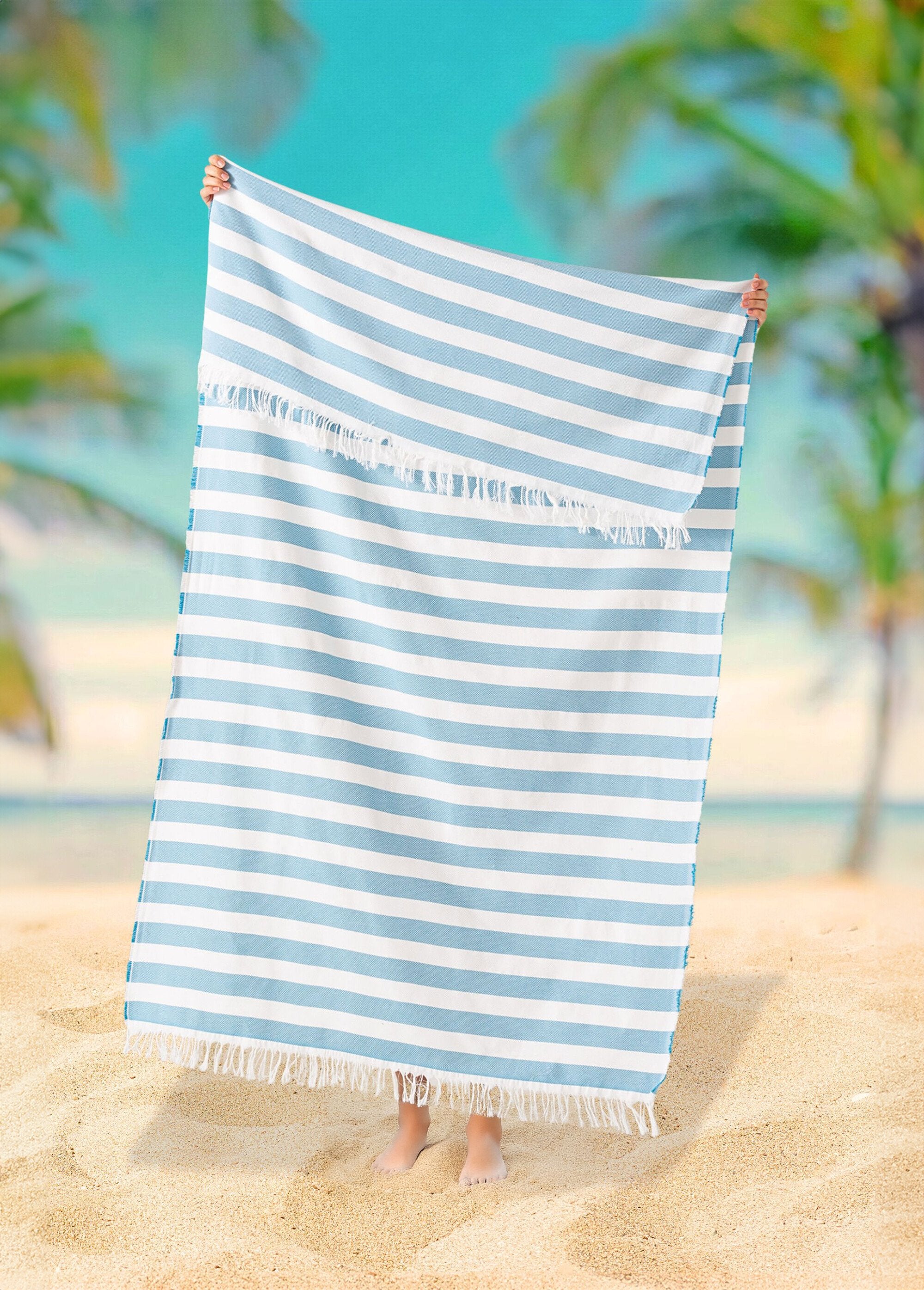 Toalla_de_playa_grande_de_algodón_a_rayas_Raya_turquesa_DE4_slim