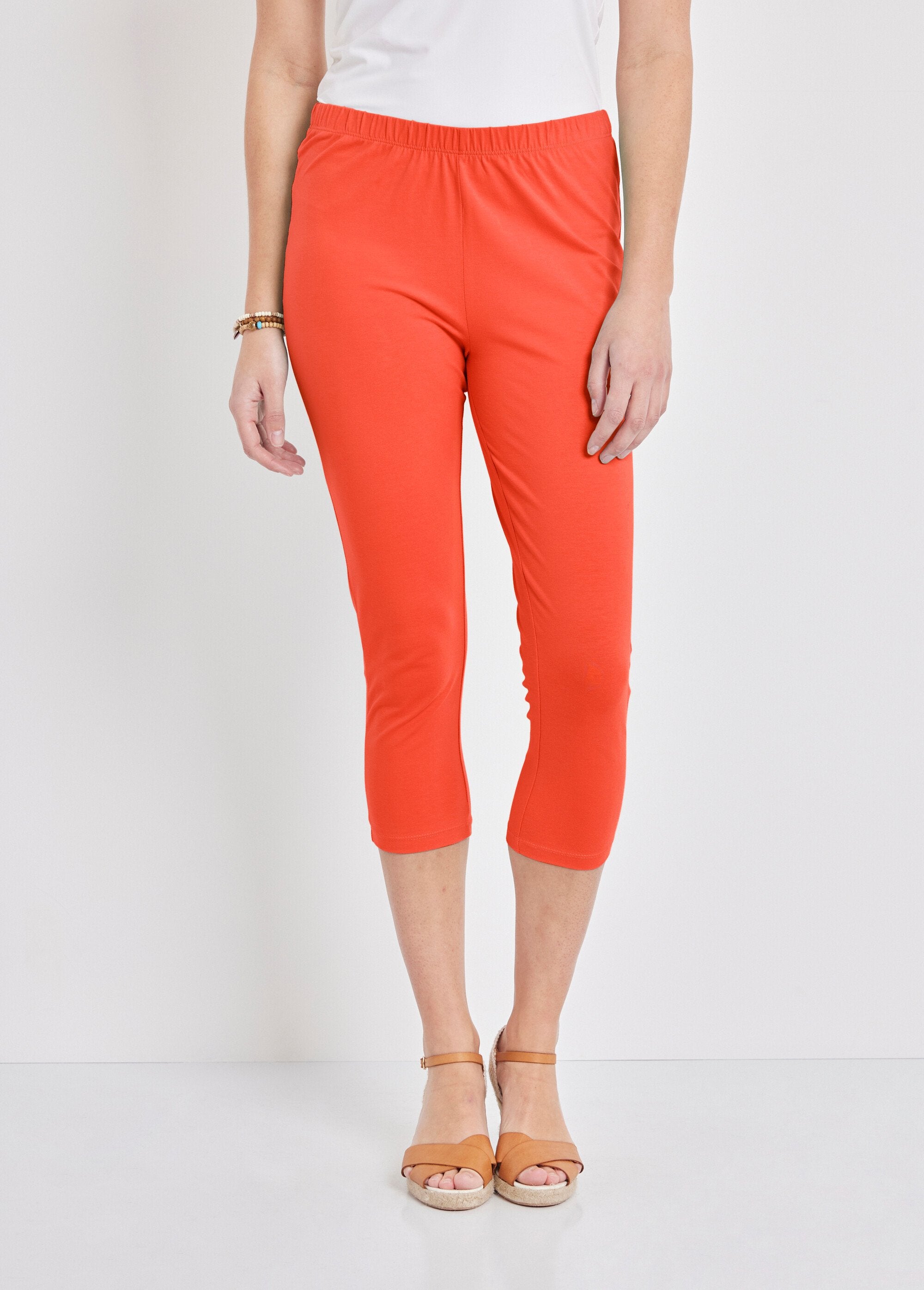 Leggings_cortos_de_algodón_liso_o_estampado_Uni_corail_FA1_slim