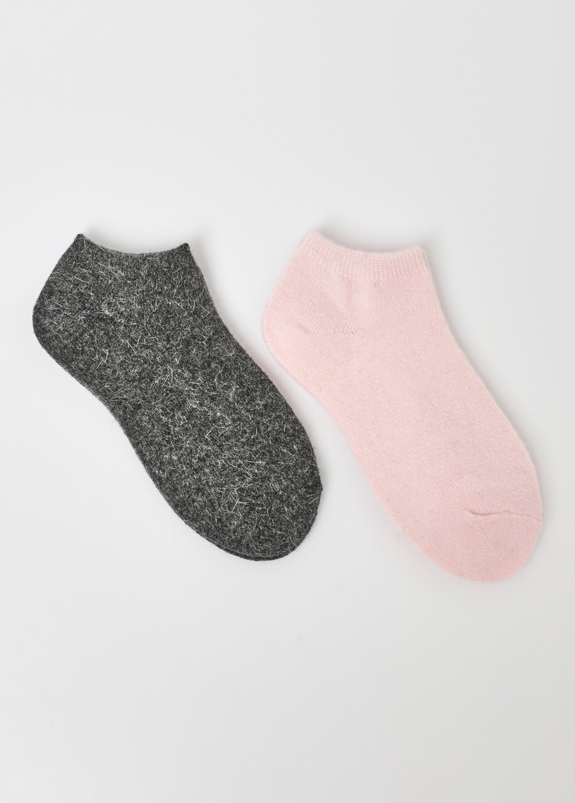 Pack_de_2_calcetines_bajos_de_lana,_cálidos._Rosa_DE1_slim