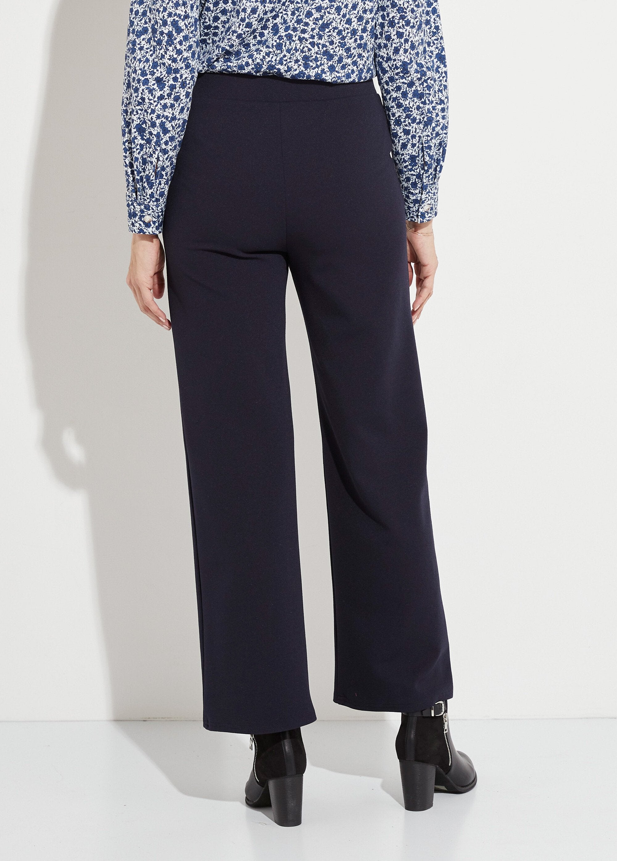 Pantalon_droit_taille_élastiquée_ceinture_bijou_Marine_DO1_slim