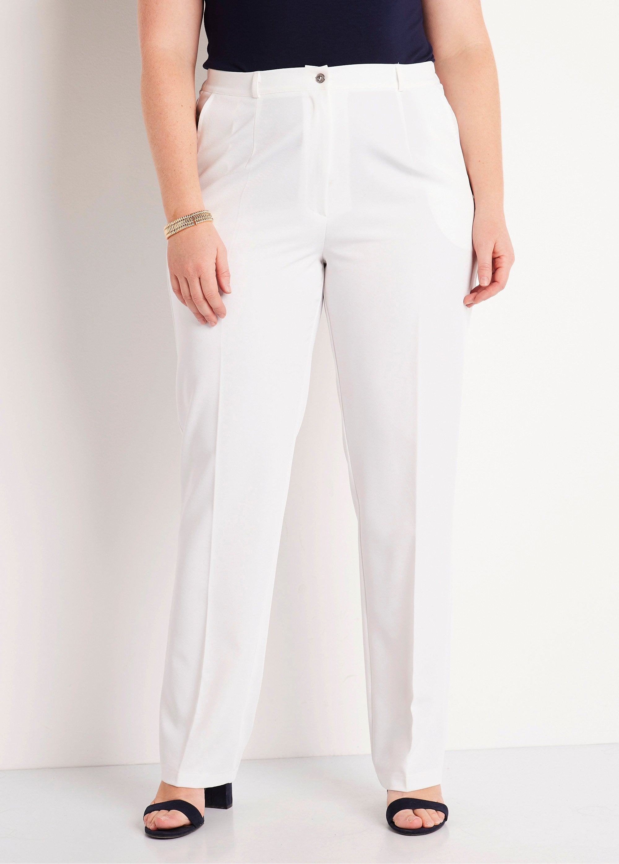 Pantalón_recto_liso_con_cintura_semielástica_Blanco,_Blanca_FA1_curvy