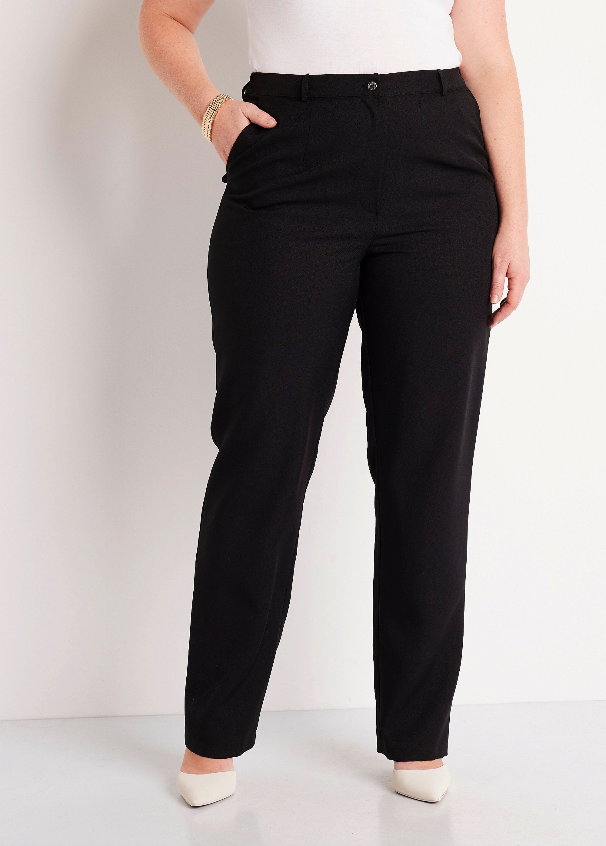 Pantalón_recto_liso_con_cintura_semielástica_Negro_FA1_curvy