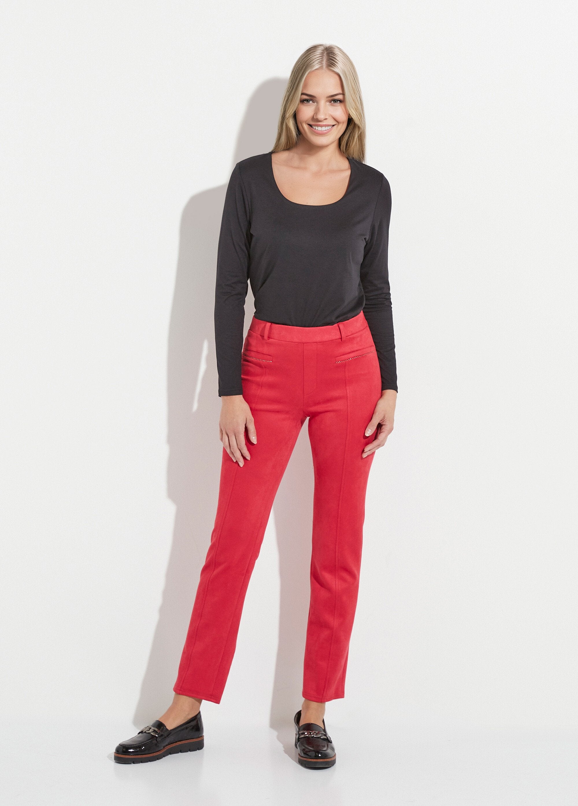 Pantalón_recto_de_ante_con_cinturilla_elástica_y_vientre_plano_Tomette_SF1_slim
