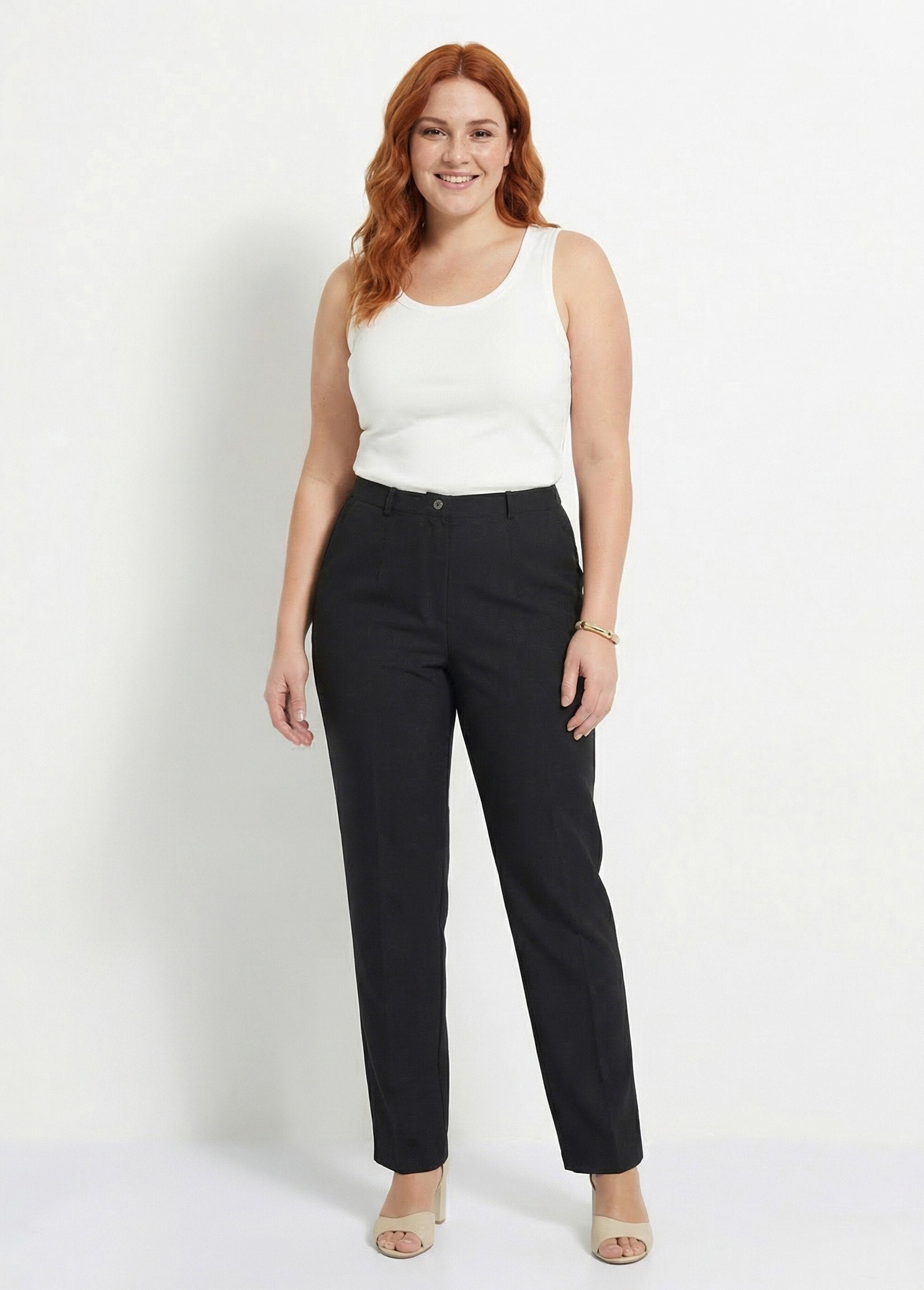 Pantalón_recto_liso_con_cintura_semielástica_Negro_SF1_curvy