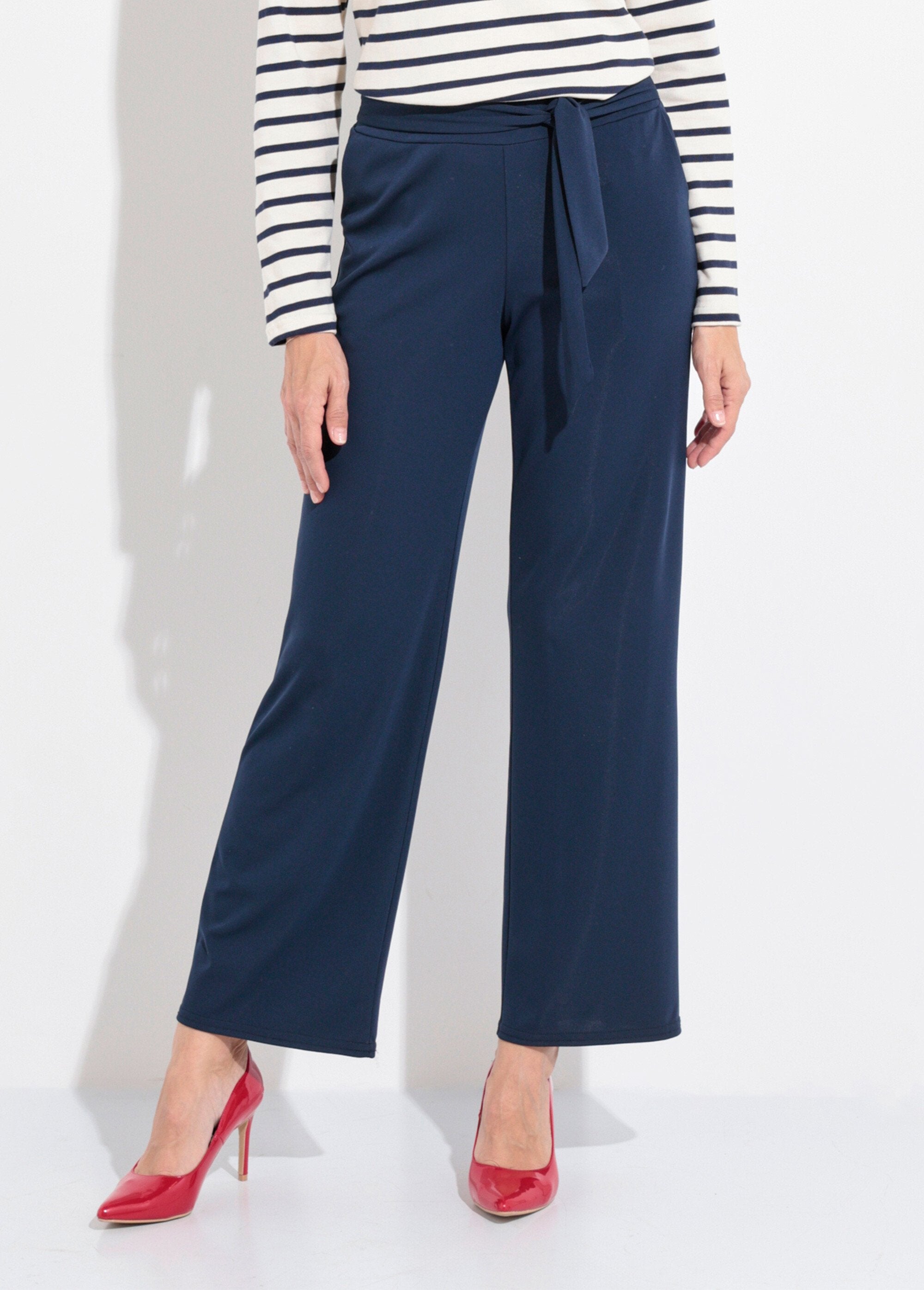 Pantalones_elásticos_fluidos_con_cinturón_Marina_FA1_slim
