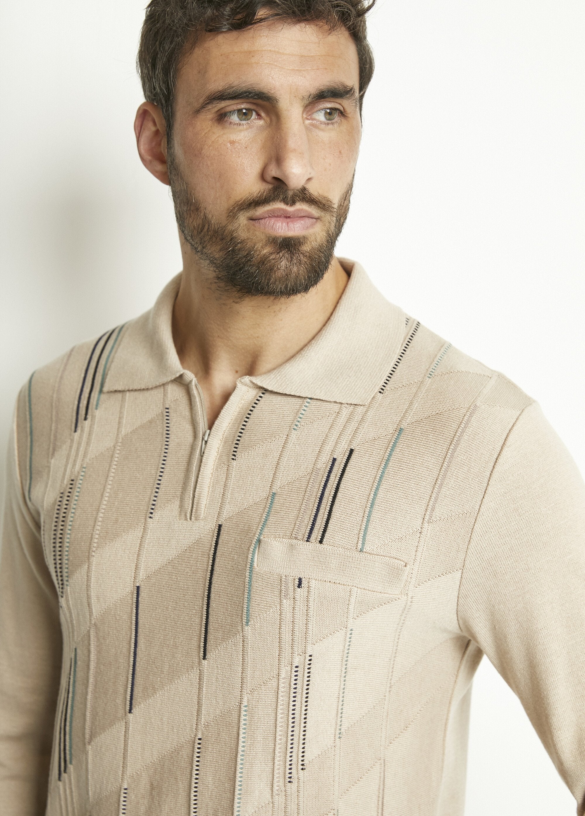 Polo_de_manga_larga_con_cremallera_en_jacquard_de_algodón_Beige_DE1_slim