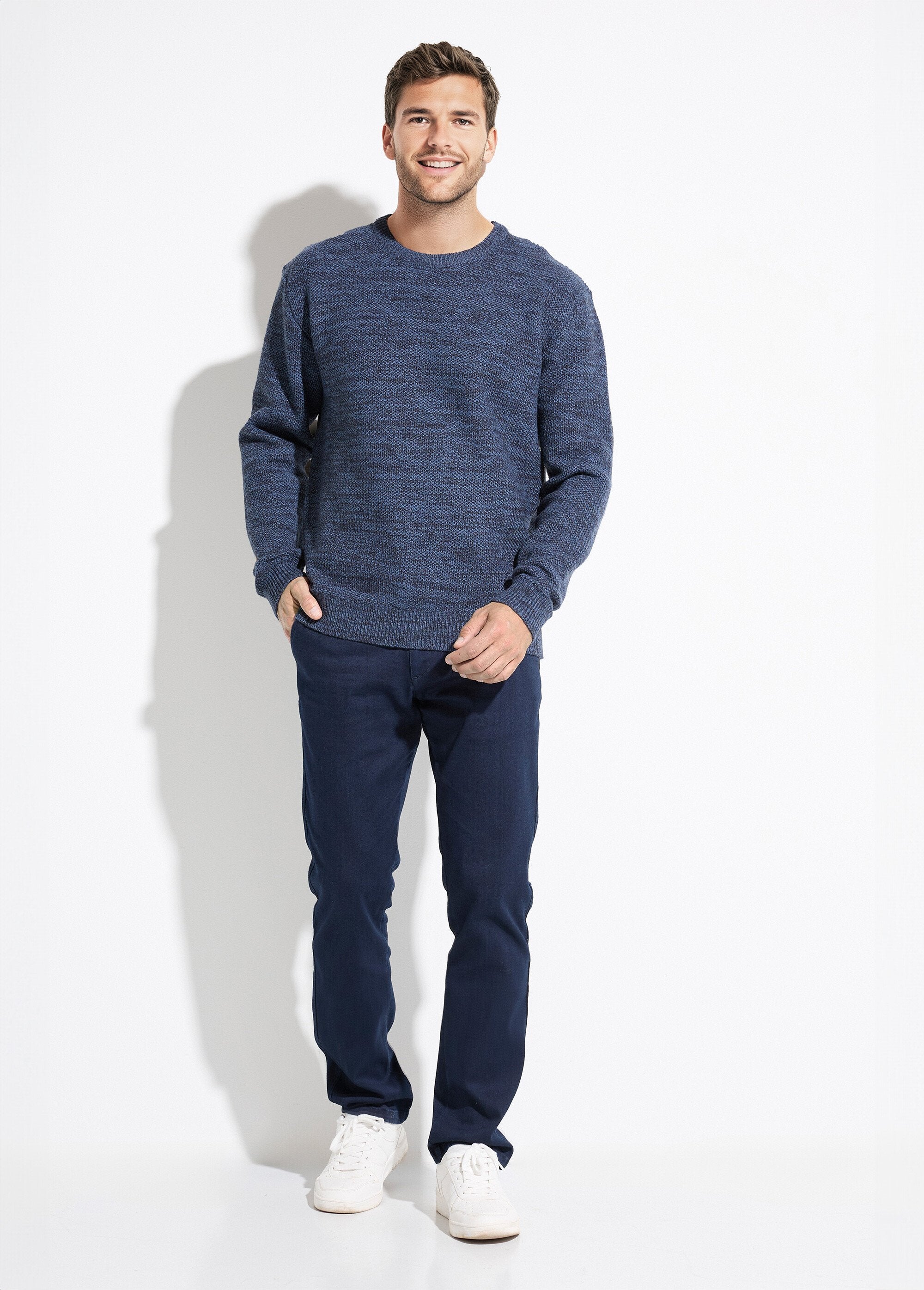 Suéter_de_cuello_redondo_de_punto_jaspeado_de_lana_de_manga_larga_Azul_SF1_slim