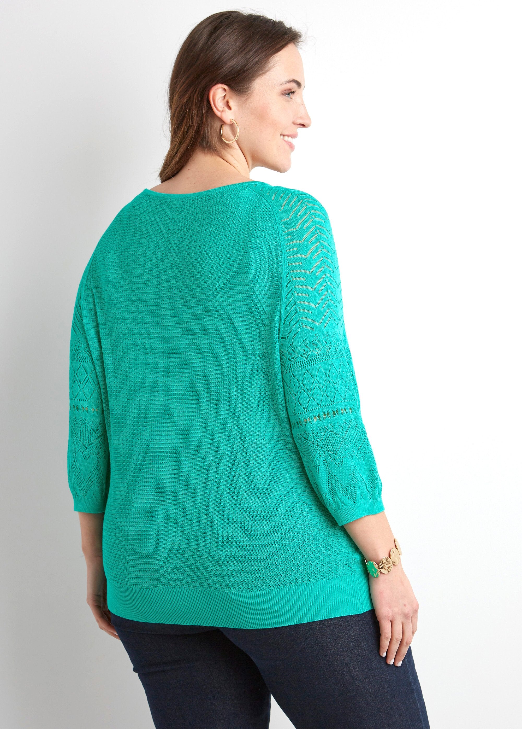 Jersey_ligero_con_manga_raglán_3/4_y_cuello_redondo_Agua_DO1_curvy