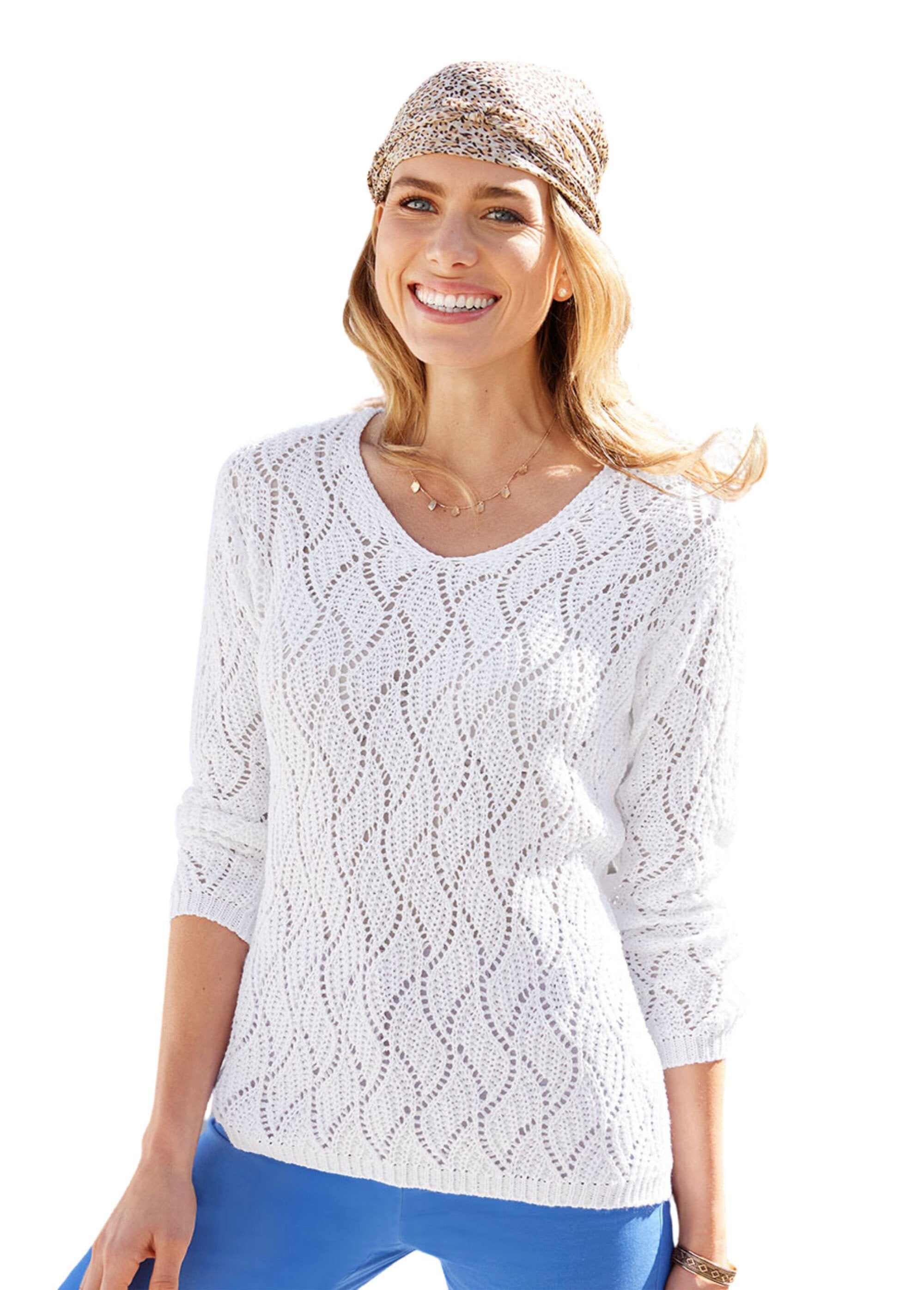 Suéter_de_punto_elegante_con_cuello_en_V_calado_Blanco,_Blanca_FA1_slim