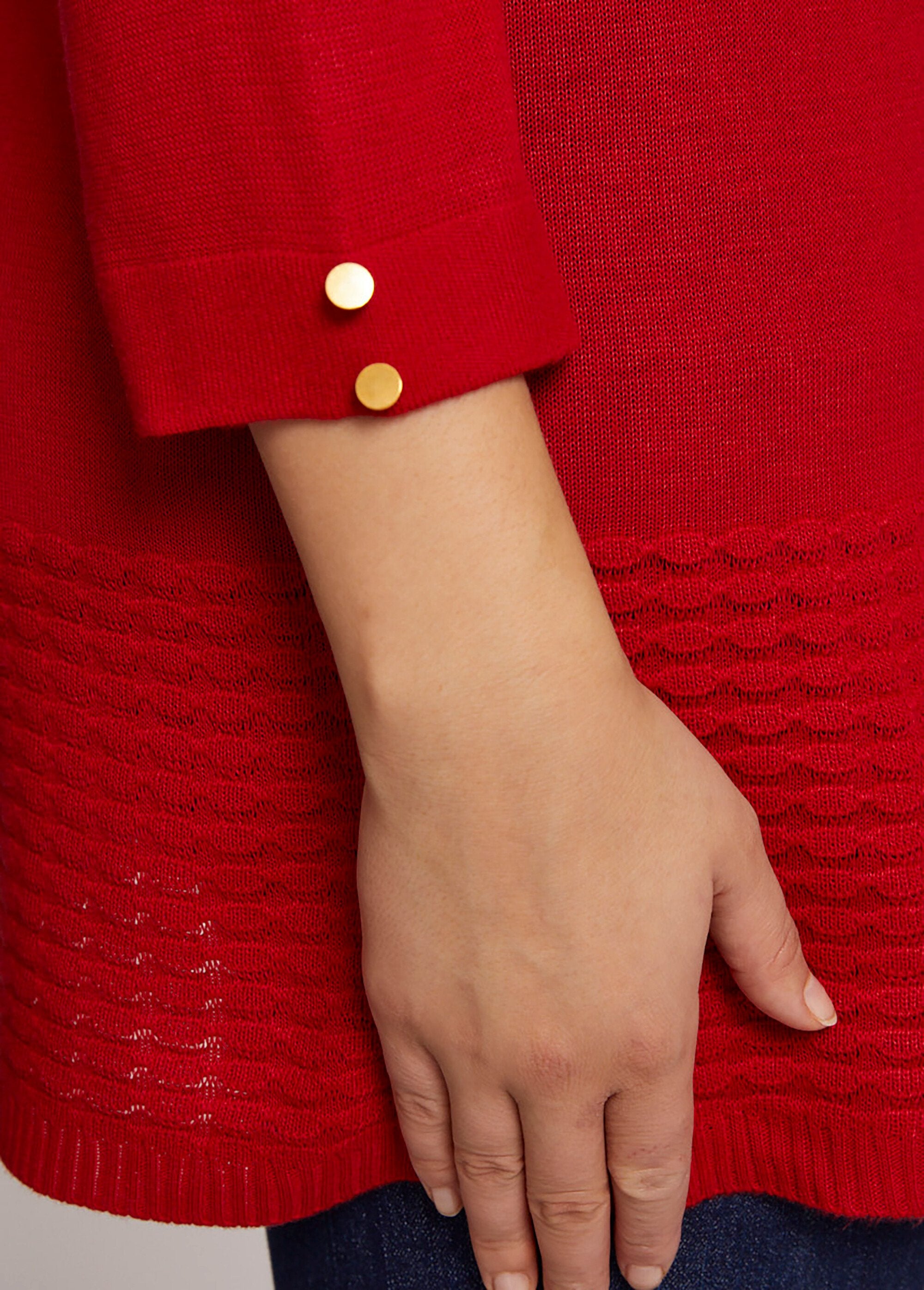 Suéter_túnica_de_punto_elegante_con_mangas_3/4_Carmín_DE1_curvy