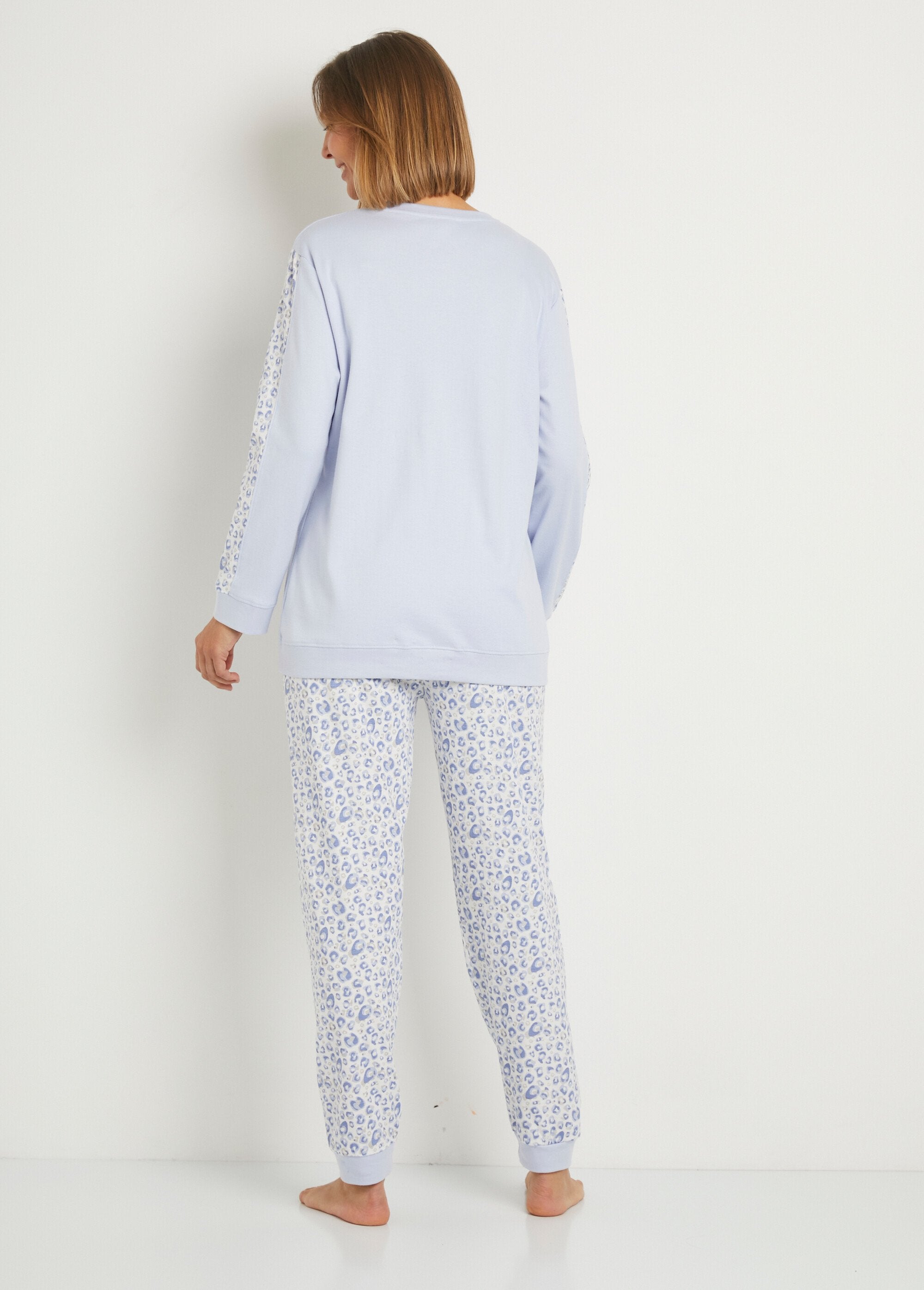 Pijama_de_algodón_interlock_de_manga_larga_Bleu_et_imprime_DO1_slim