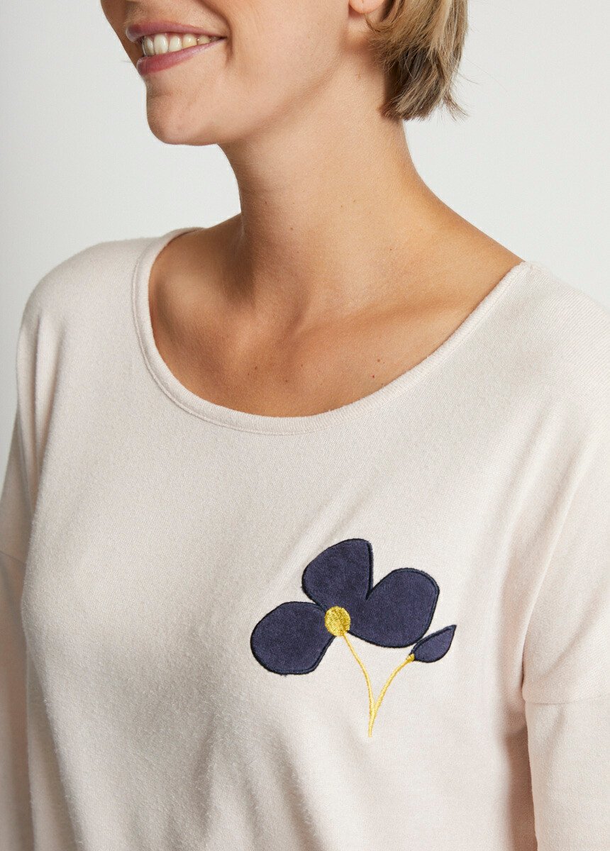 Pijama_liso_de_manga_larga_de_punto_suave_Pétalo_DE1_slim