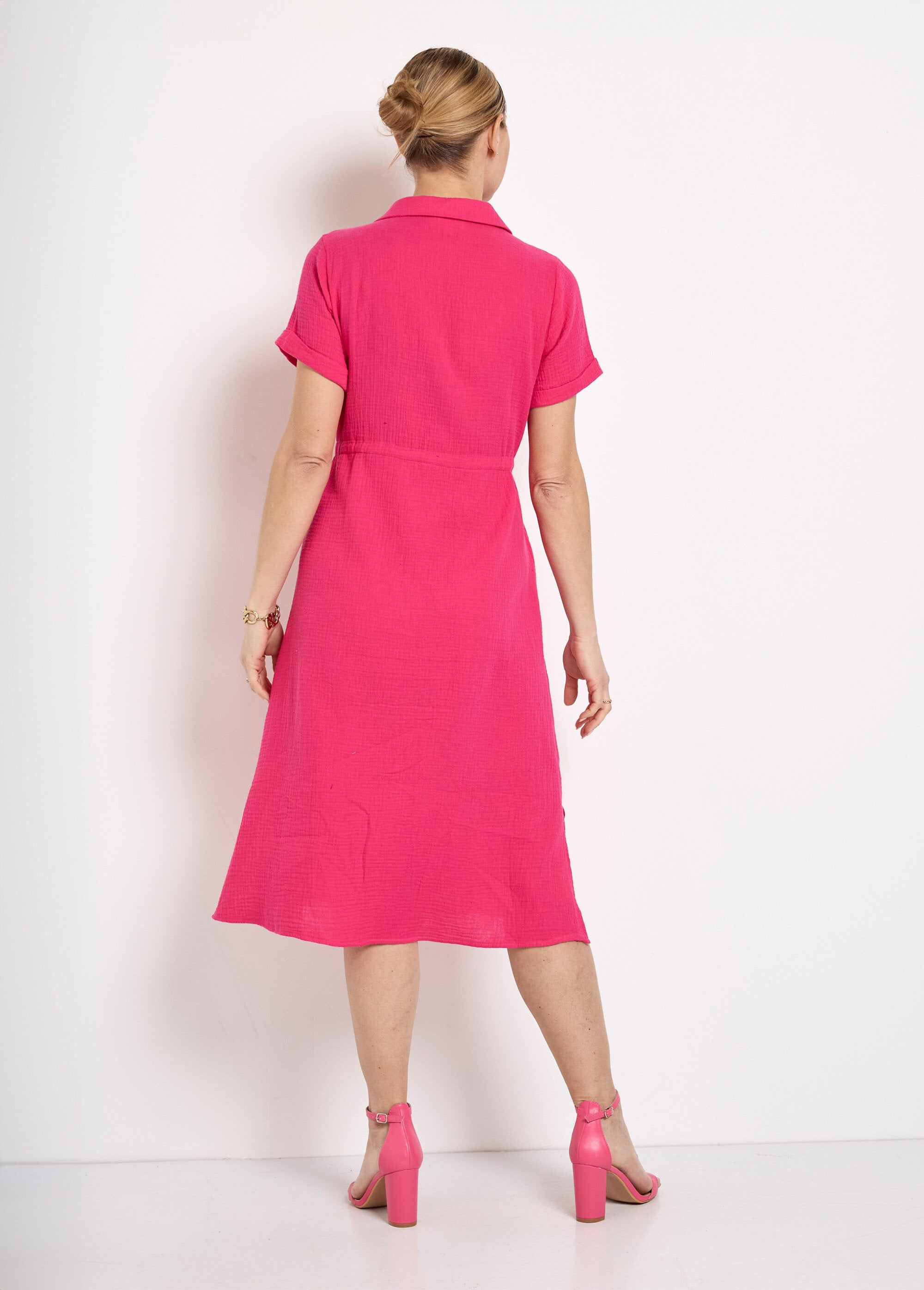 Vestido_camisero_largo_de_gasa_de_algodón_Fucsia_DO1_slim