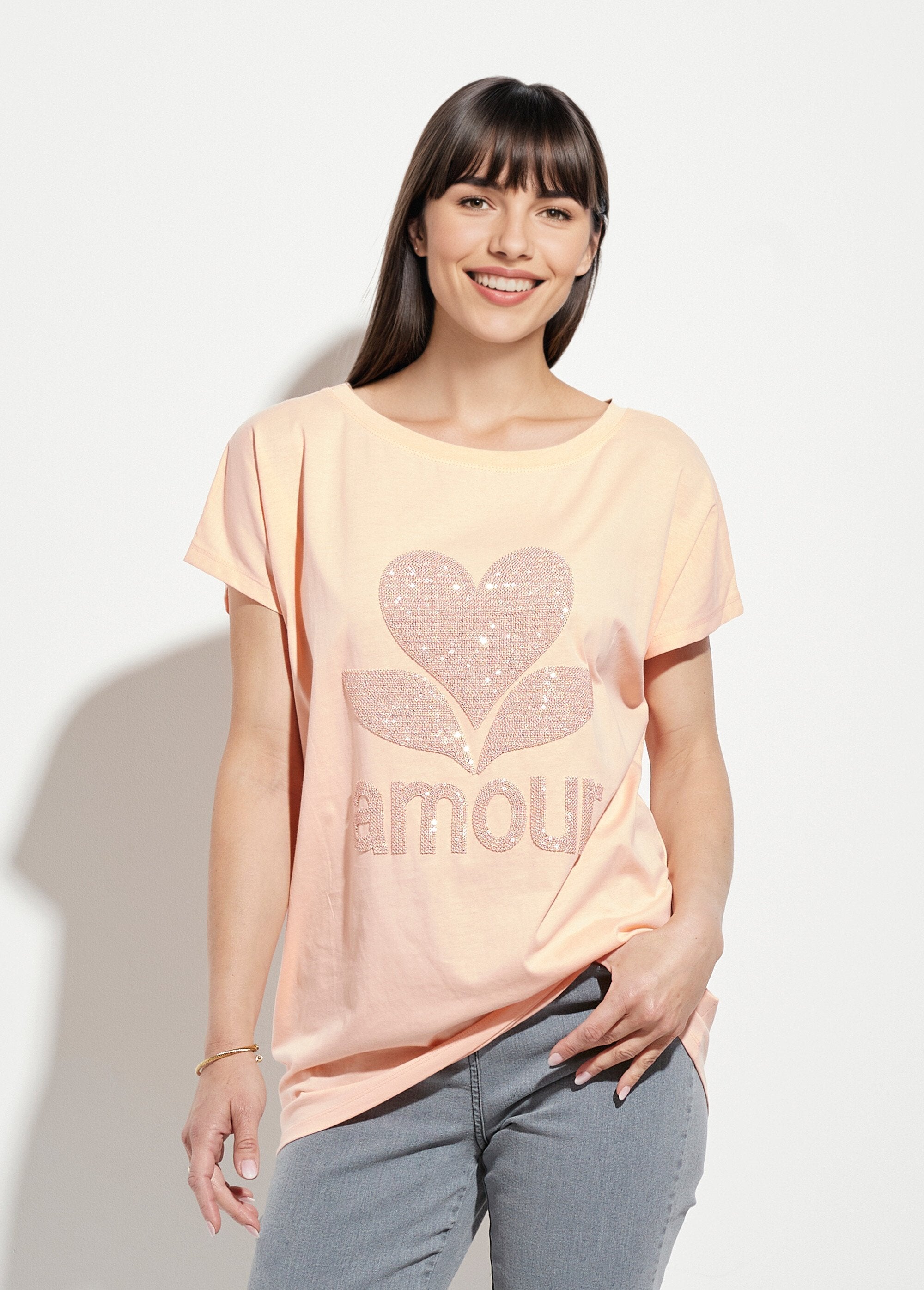 Camiseta_de_cuello_redondo_con_estampado_Love_brillante_naranja_FA1_slim