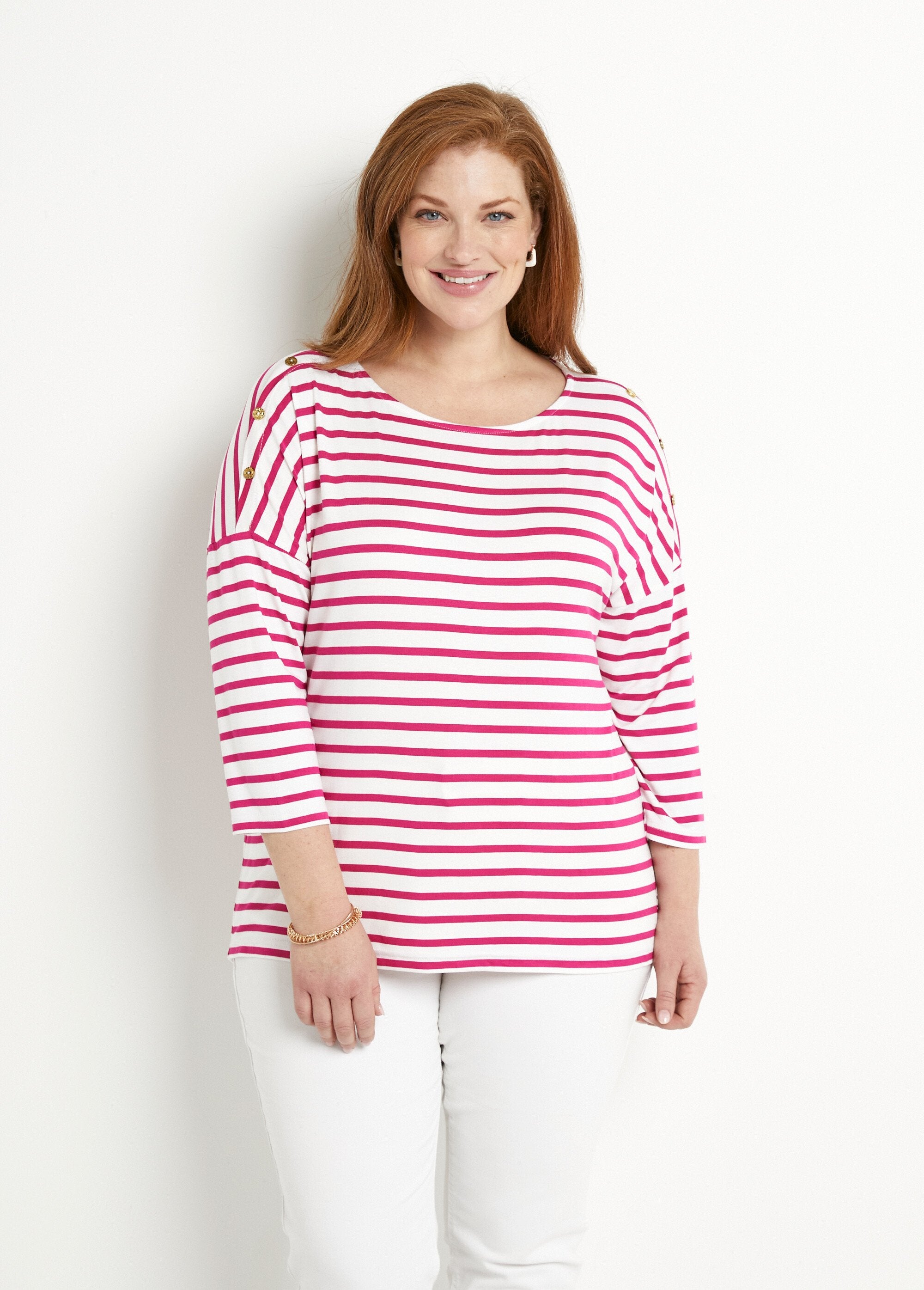 Camiseta_marinera_manga_larga_corta_rayas_Blanco_y_fucsia_FA1_curvy