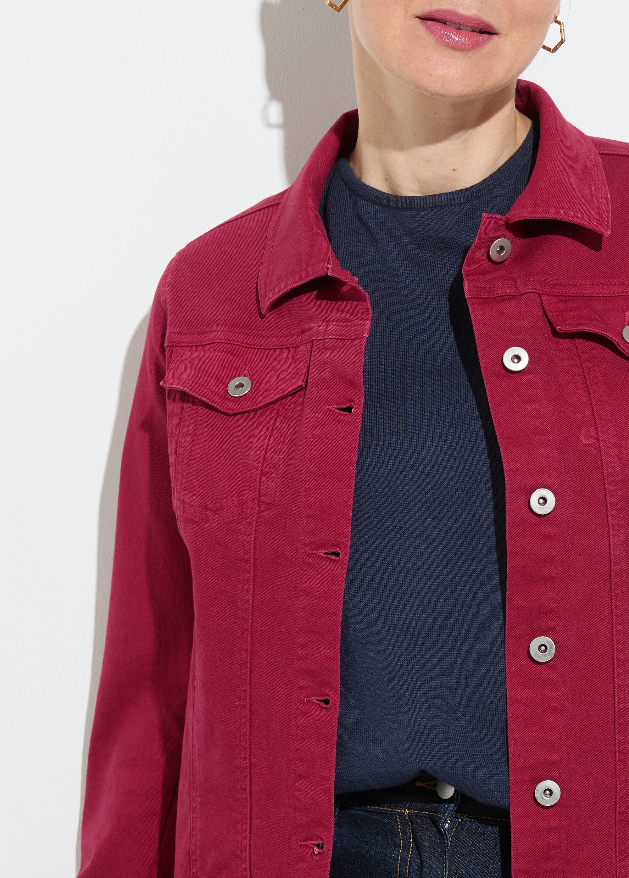 Veste_en_jean_droite_boutonnée_Grenat_DE1_slim